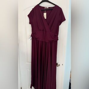 Elegant Maroon Maxi Dress